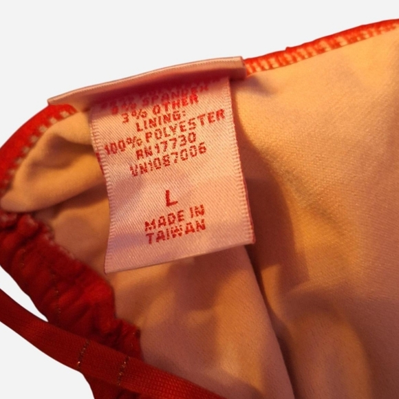 NWOT Red Bikini Triangle Top - Picture 2 of 4